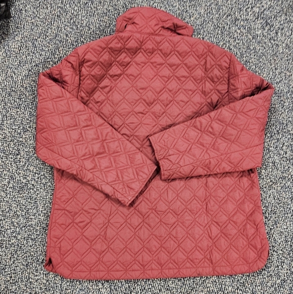 Lands' End Packable Insulated Quilted Barn Jacket Rich Burgundy Large Pe… - Picture 4 of 8